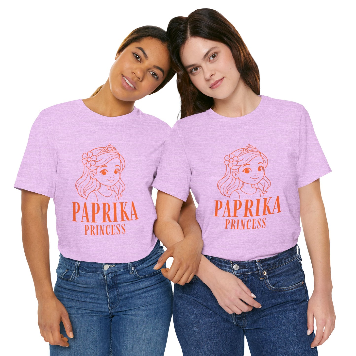 Paprika Princess Unisex Tee - Cute Graphic T-Shirt for Girls, Fun Casual Wear, Birthday Gift, Princess Theme, Gift for Kids
