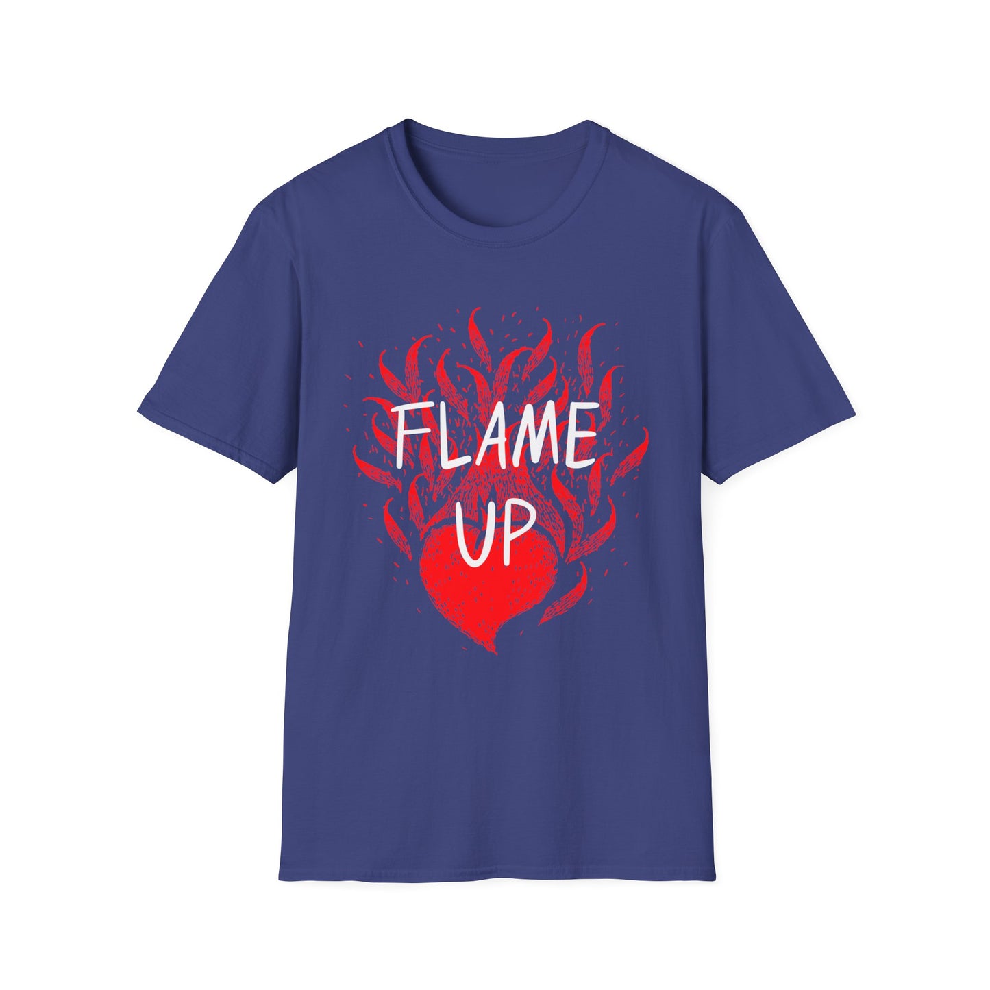 Fiery Motivation Unisex T-Shirt, Flame Up Graphic Tee, Gift for Fitness Lovers, Workout Apparel, Casual Wear