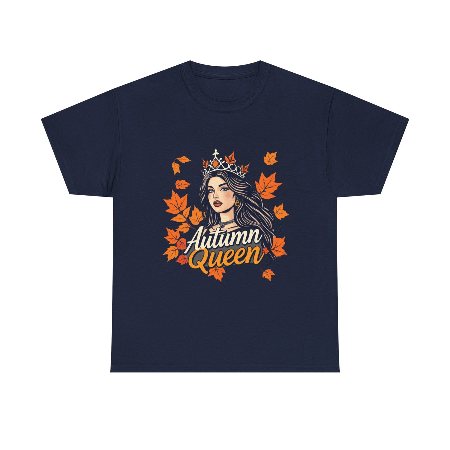 Autumn Queen Heavy Cotton Tee, Cozy Fall Shirt, Seasonal Fashion, Gift for Her, Fall Wardrobe Essential