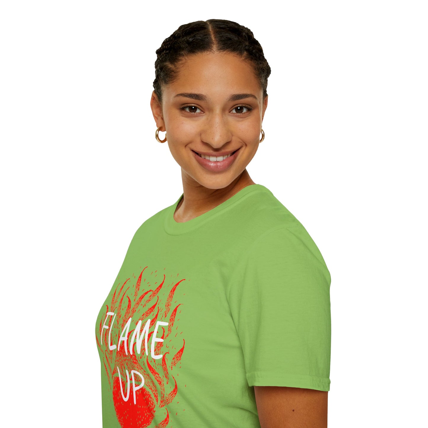 Fiery Motivation Unisex T-Shirt, Flame Up Graphic Tee, Gift for Fitness Lovers, Workout Apparel, Casual Wear