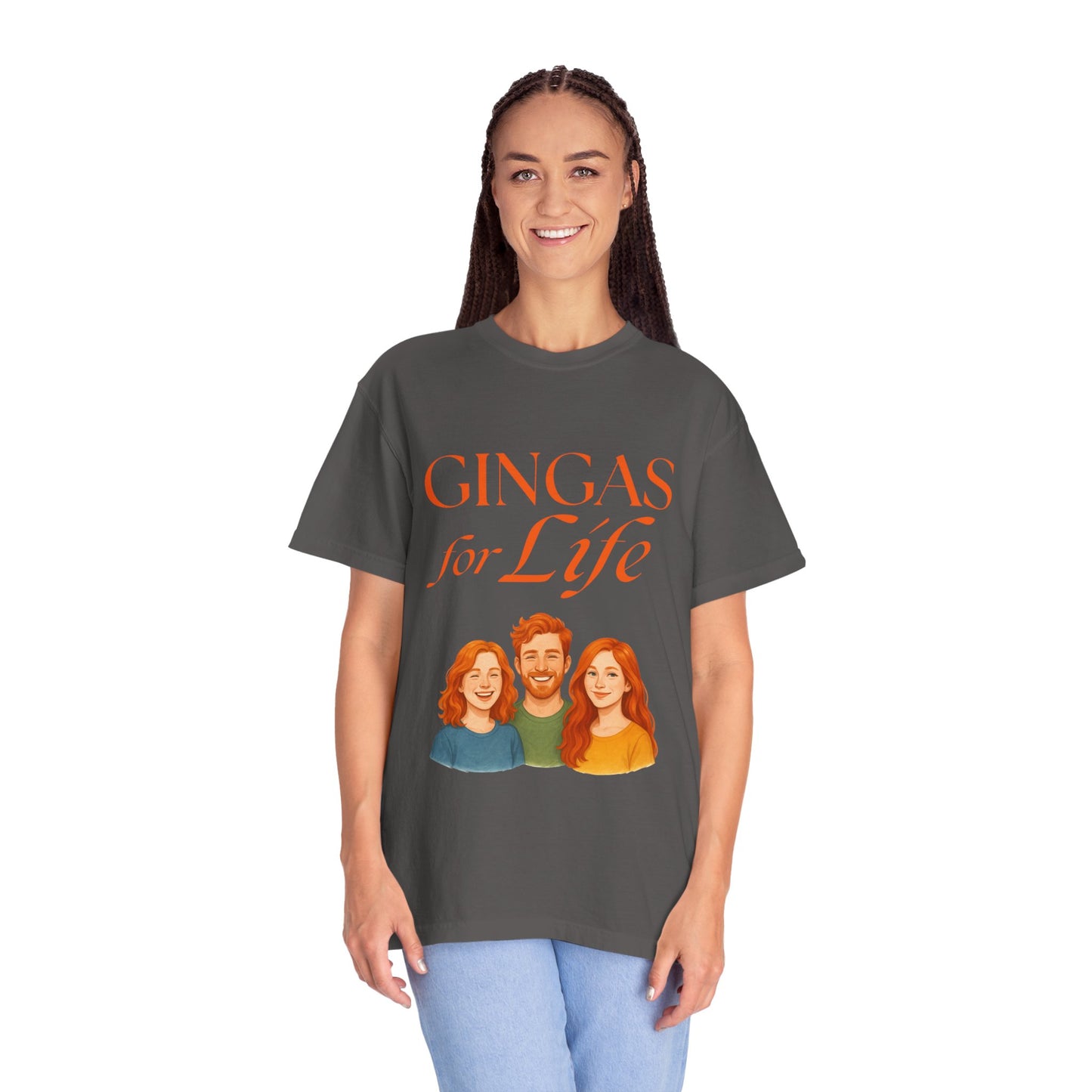 Gingas for Life T-Shirt, Fun T-Shirt for Redheads, Unisex Gift for Friends, Casual Wear, Celebration Tee