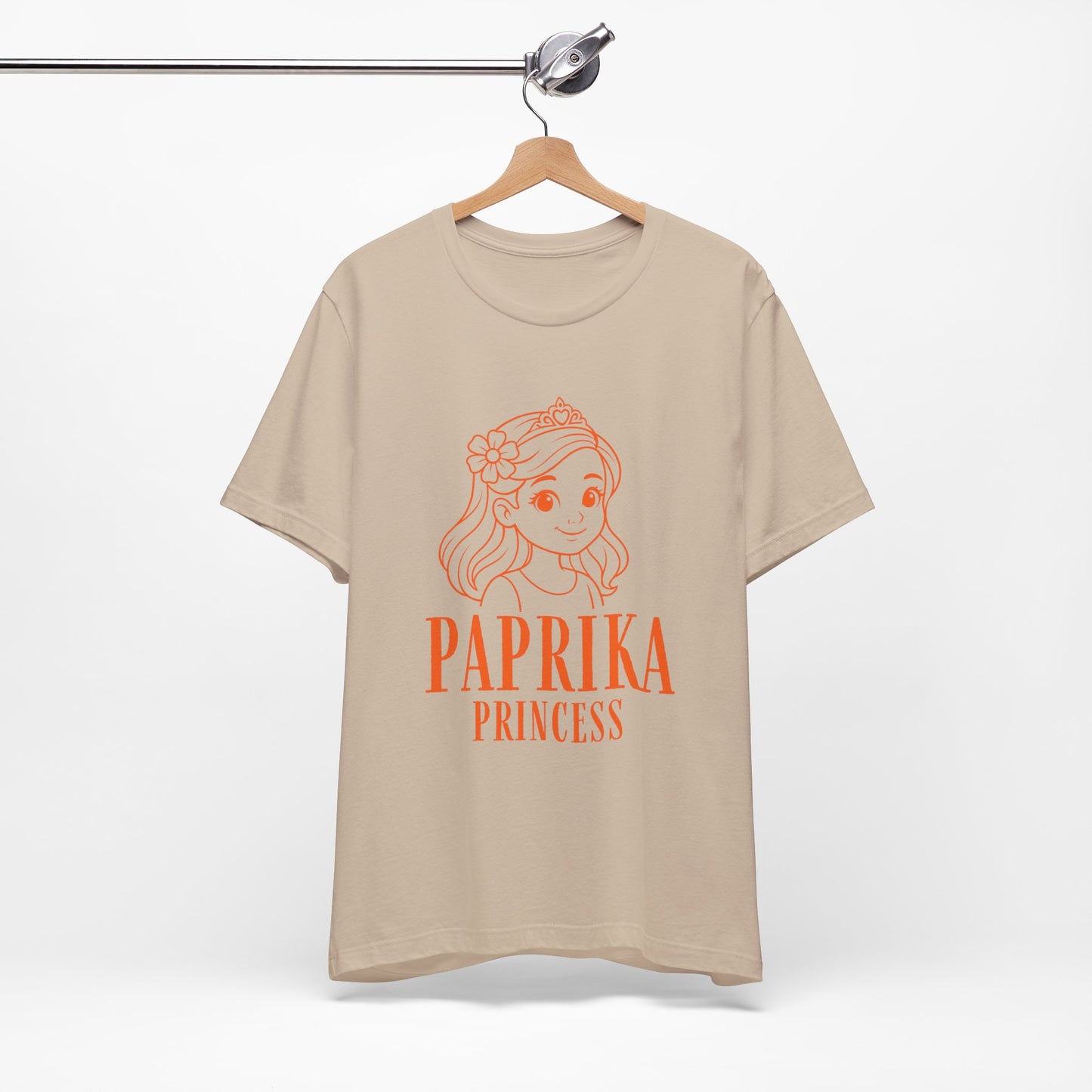 Paprika Princess Unisex Tee - Cute Graphic T-Shirt for Girls, Fun Casual Wear, Birthday Gift, Princess Theme, Gift for Kids