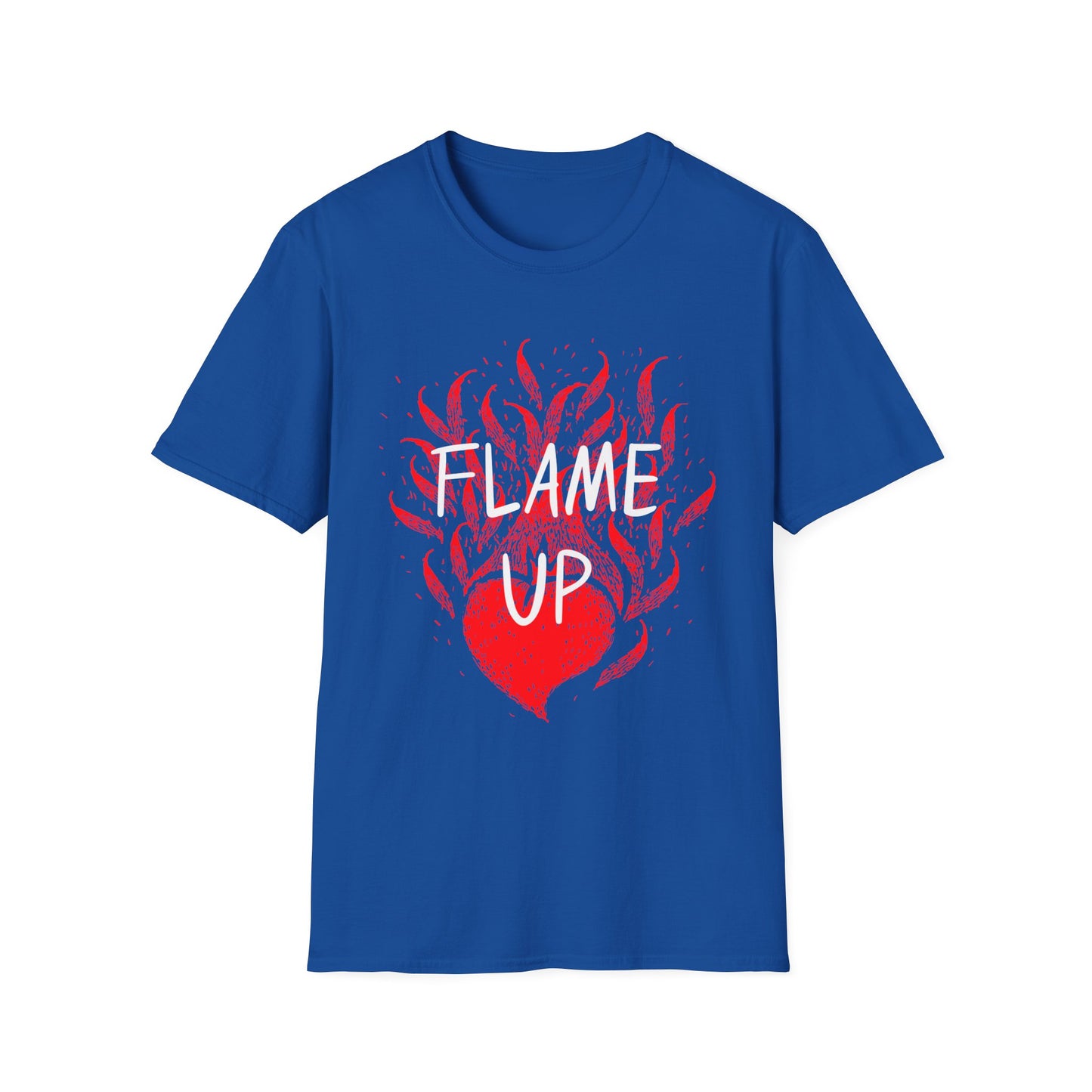 Fiery Motivation Unisex T-Shirt, Flame Up Graphic Tee, Gift for Fitness Lovers, Workout Apparel, Casual Wear