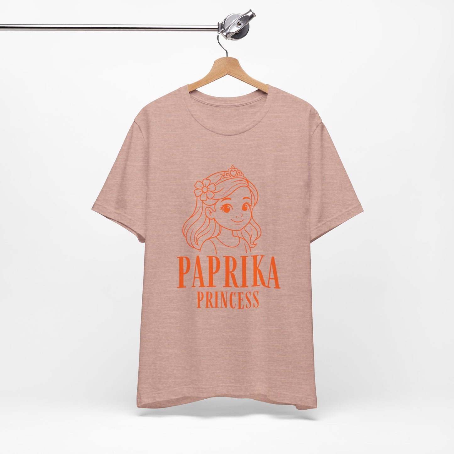 Paprika Princess Unisex Tee - Cute Graphic T-Shirt for Girls, Fun Casual Wear, Birthday Gift, Princess Theme, Gift for Kids
