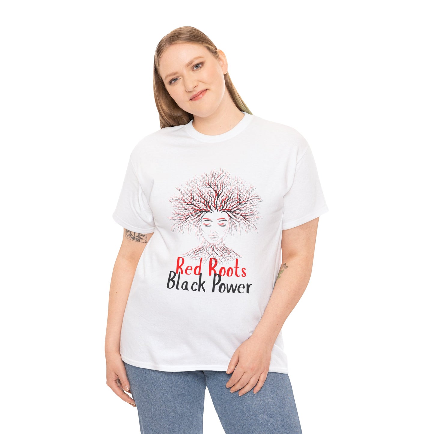 Empowering Black Roots Tee, Unisex Heavy Cotton Tee, Black Power Shirt, Afrocentric Apparel, Gift for Activists, Celebration of Culture