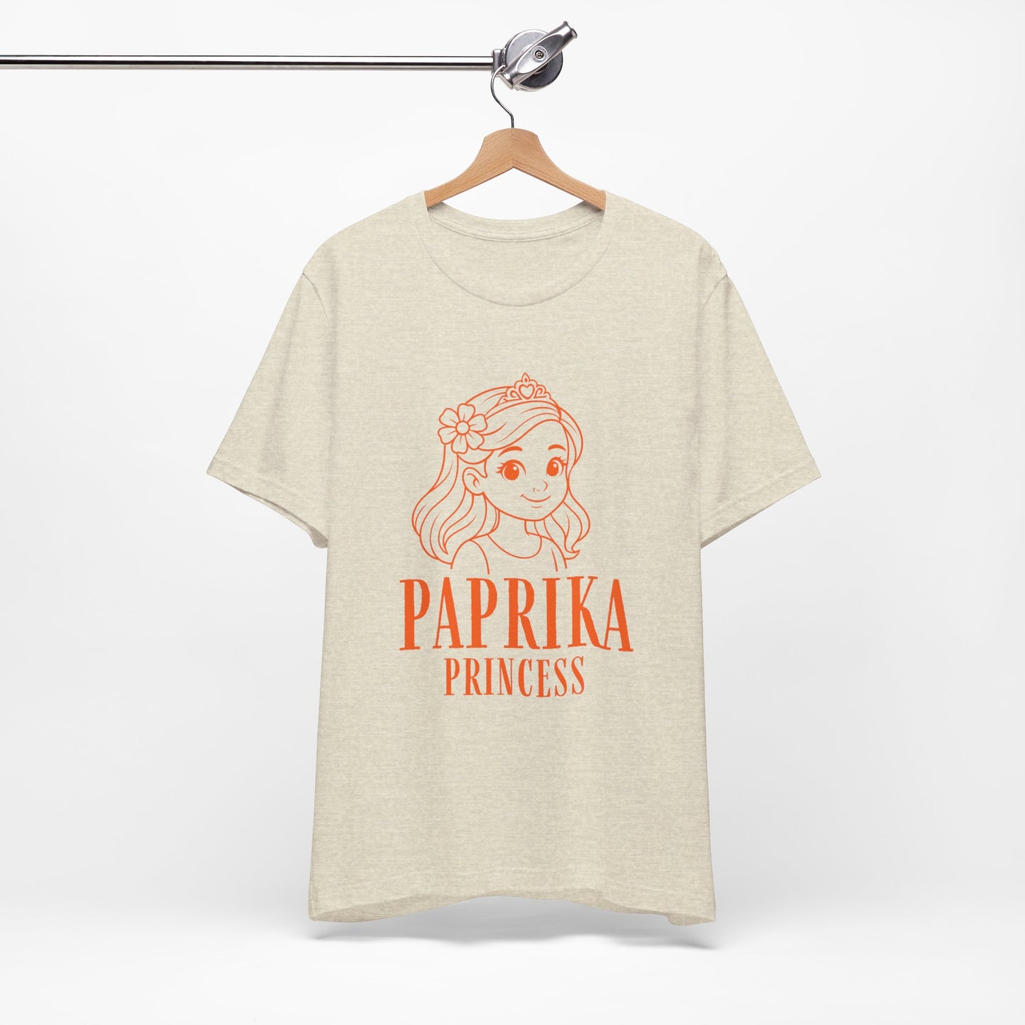 Paprika Princess Unisex Tee - Cute Graphic T-Shirt for Girls, Fun Casual Wear, Birthday Gift, Princess Theme, Gift for Kids