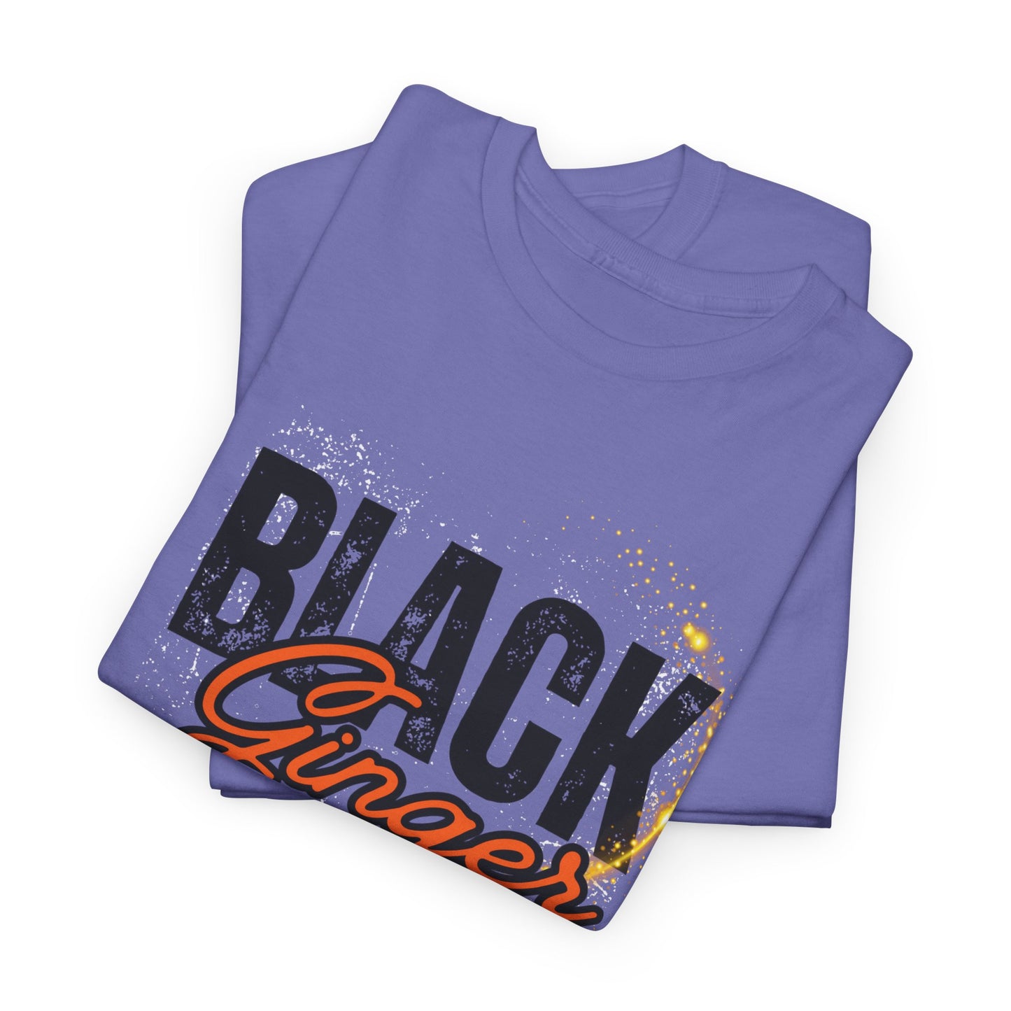 Unisex Heavy Cotton Tee with 'Black Ginger Magic' Design, Empowering Gift for Witches, Everyday Wear, Festivals, Spirituality