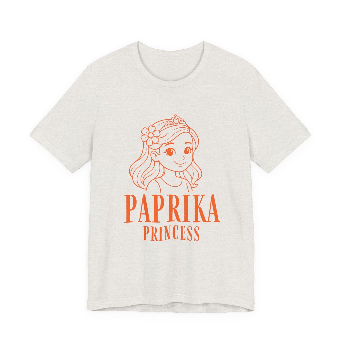 Paprika Princess Unisex Tee - Cute Graphic T-Shirt for Girls, Fun Casual Wear, Birthday Gift, Princess Theme, Gift for Kids