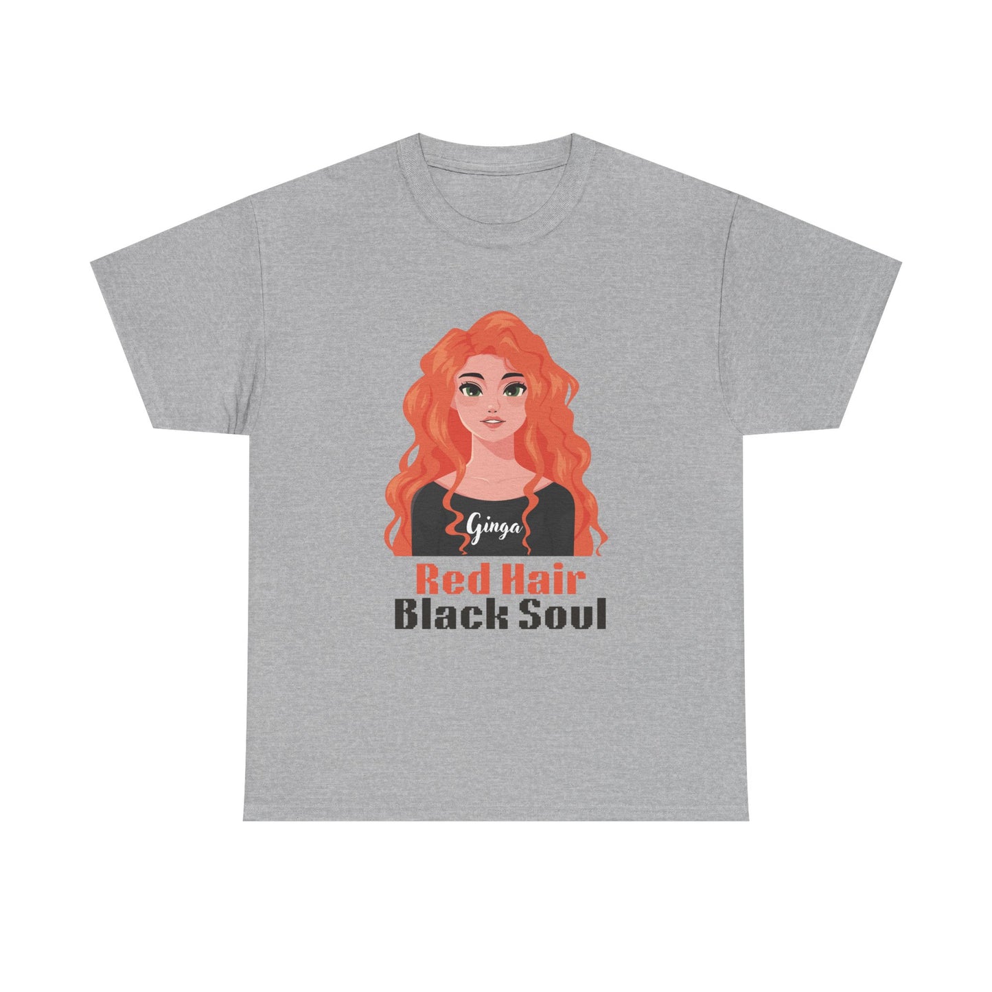 Red Hair, Black Soul Unisex Tee - Perfect Gift for Redheads, Unique Ginger Apparel, Casual Lifestyle, Fun Love Tee
