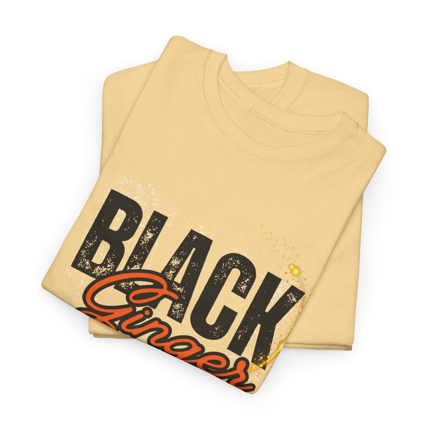Unisex Heavy Cotton Tee with 'Black Ginger Magic' Design, Empowering Gift for Witches, Everyday Wear, Festivals, Spirituality