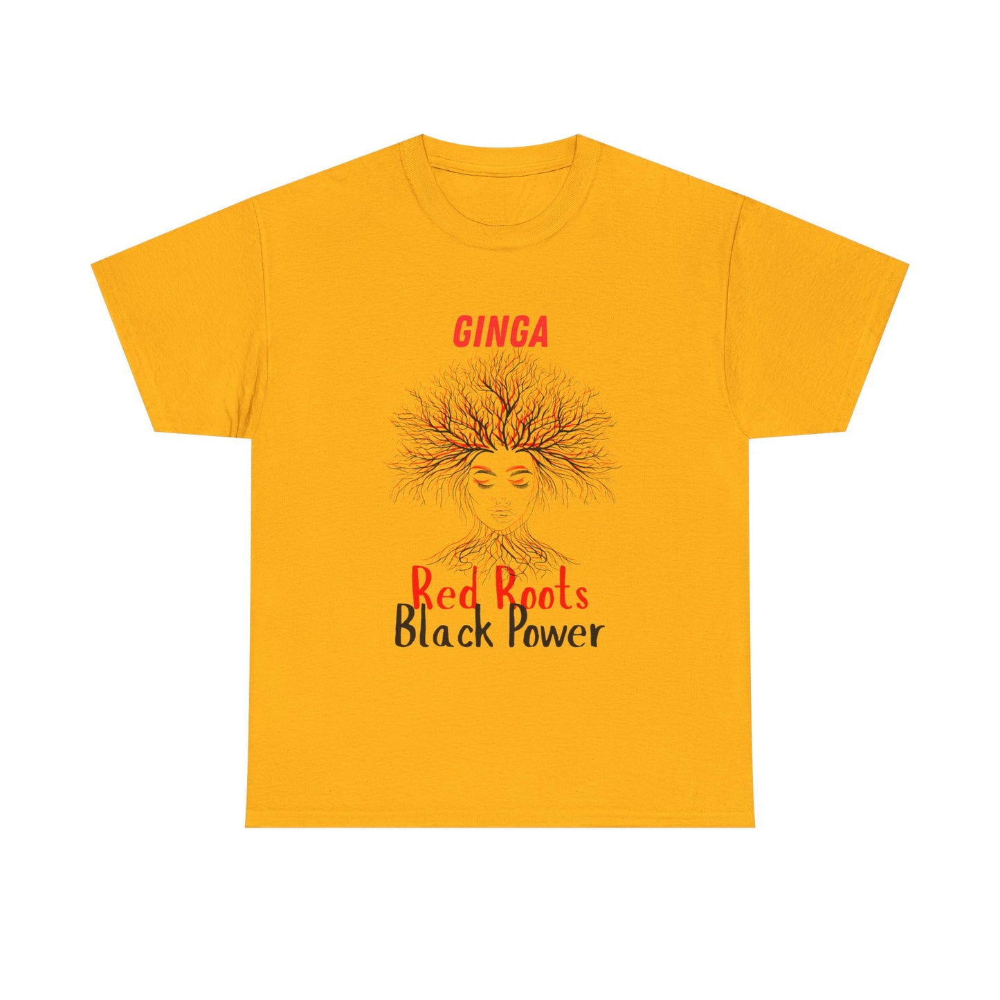 Empowering Art Tee: GINGA, Red Boots, Black Power, Unisex Cotton Shirt, Black History Month, Gifts for Activists, Statement Apparel
