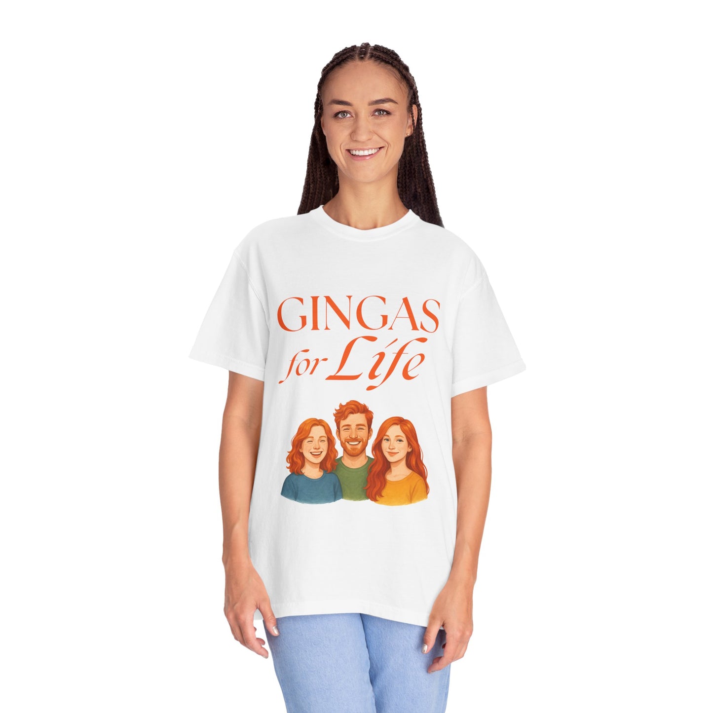 Gingas for Life T-Shirt, Fun T-Shirt for Redheads, Unisex Gift for Friends, Casual Wear, Celebration Tee