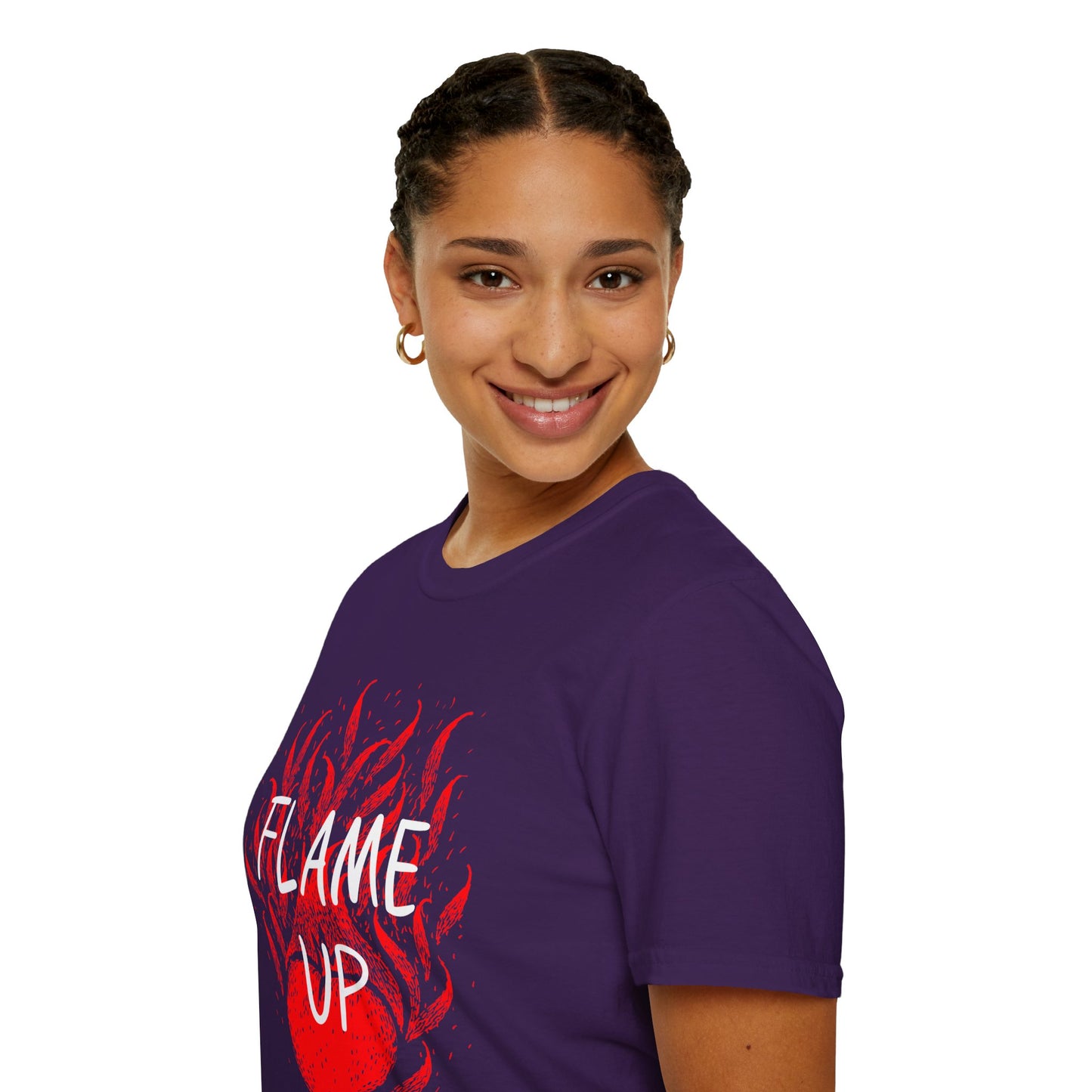 Fiery Motivation Unisex T-Shirt, Flame Up Graphic Tee, Gift for Fitness Lovers, Workout Apparel, Casual Wear