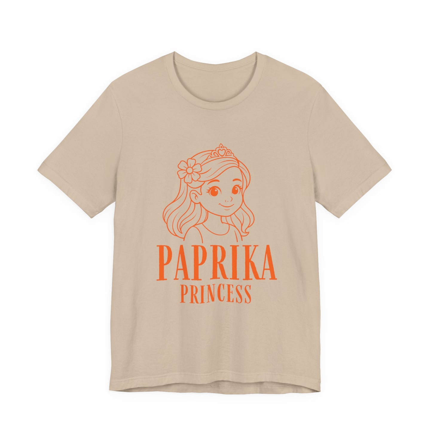 Paprika Princess Unisex Tee - Cute Graphic T-Shirt for Girls, Fun Casual Wear, Birthday Gift, Princess Theme, Gift for Kids
