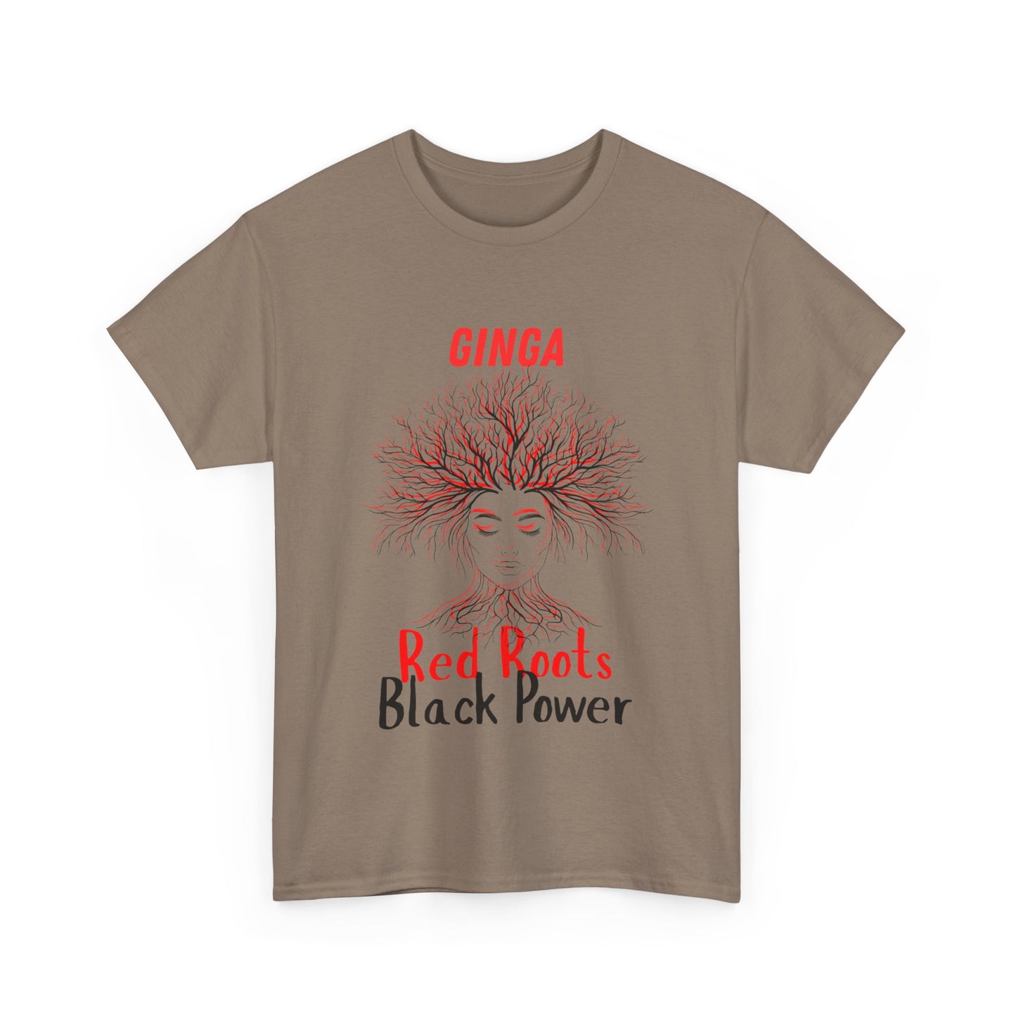 Empowering Art Tee: GINGA, Red Boots, Black Power, Unisex Cotton Shirt, Black History Month, Gifts for Activists, Statement Apparel