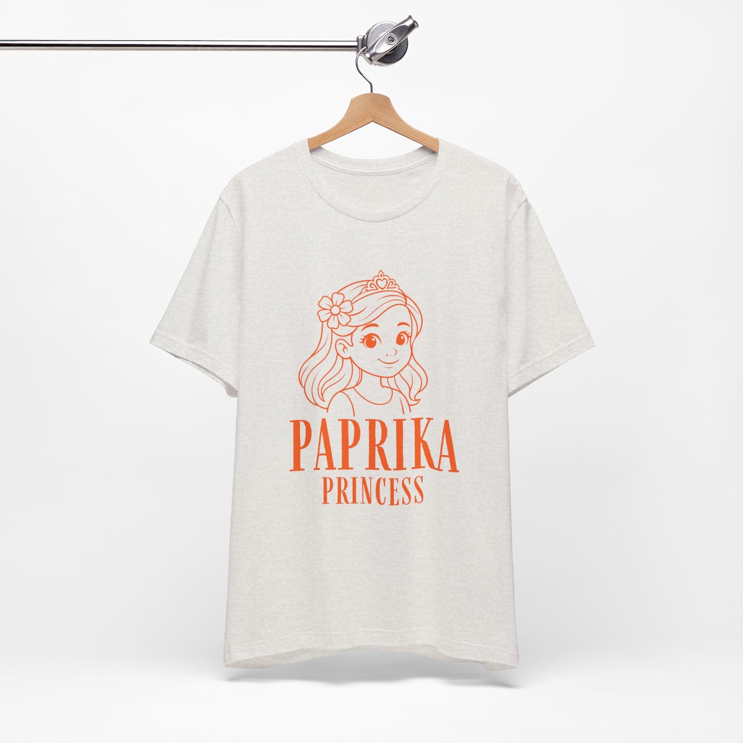 Paprika Princess Unisex Tee - Cute Graphic T-Shirt for Girls, Fun Casual Wear, Birthday Gift, Princess Theme, Gift for Kids