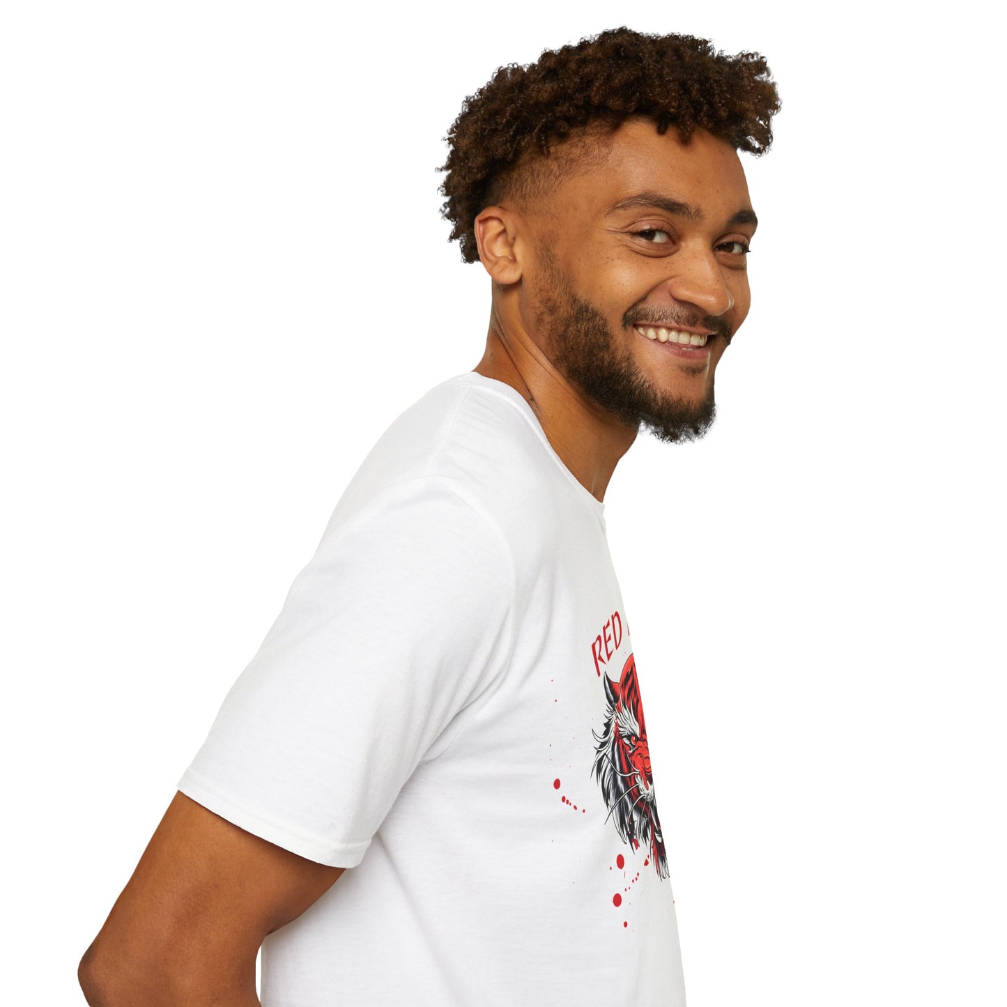 Fierce Red King Tiger T-Shirt, Bold Graphic Tee, Unisex Apparel, Streetwear Style, Gift for Animal Lovers