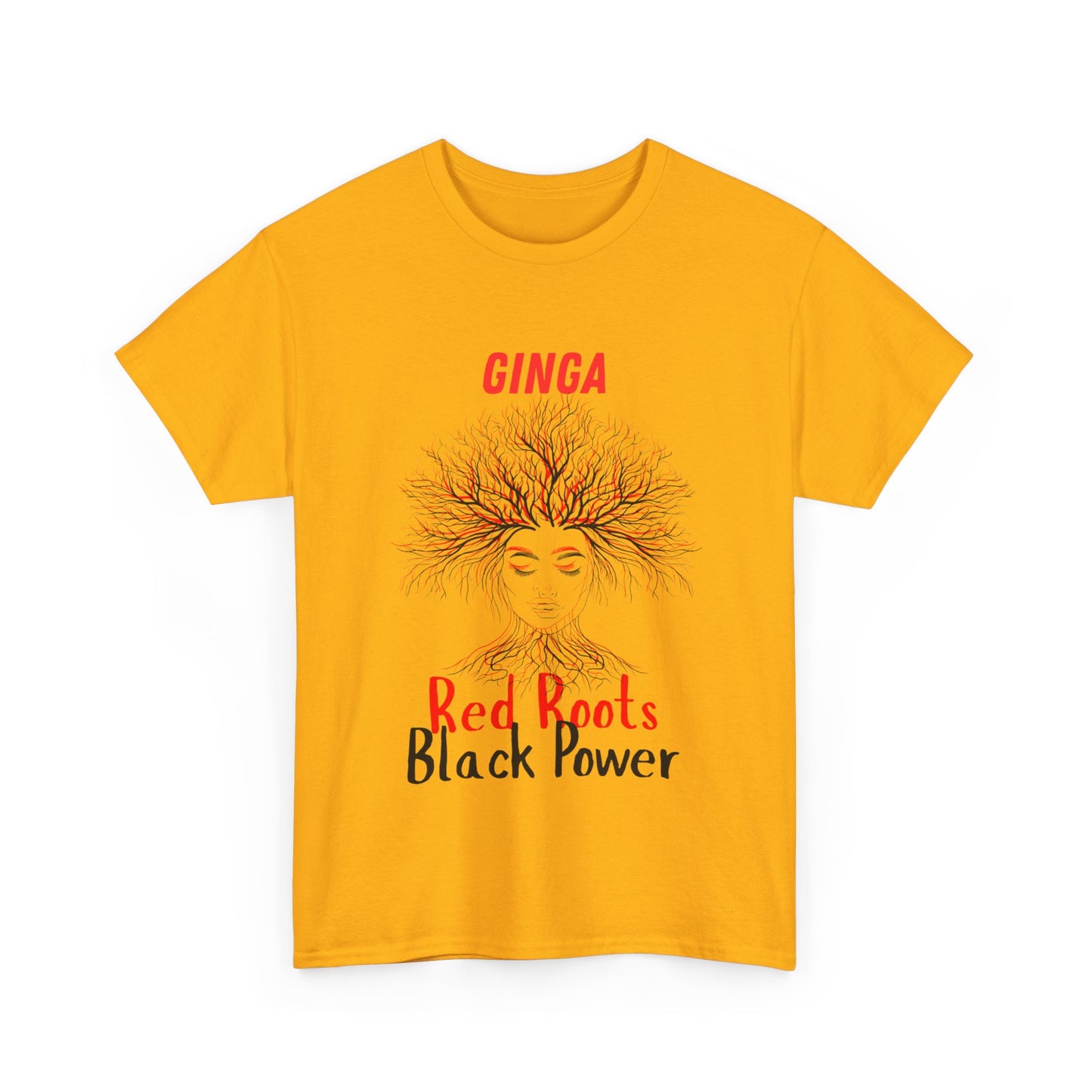 Empowering Art Tee: GINGA, Red Boots, Black Power, Unisex Cotton Shirt, Black History Month, Gifts for Activists, Statement Apparel