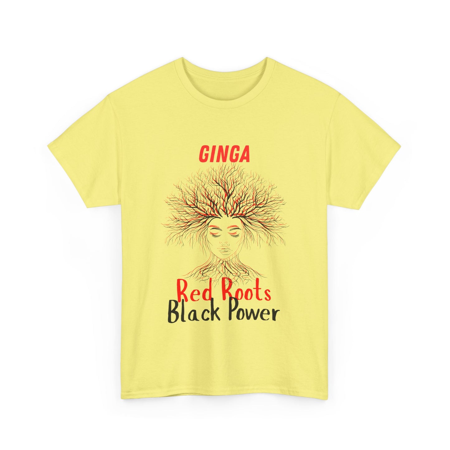 Empowering Art Tee: GINGA, Red Boots, Black Power, Unisex Cotton Shirt, Black History Month, Gifts for Activists, Statement Apparel