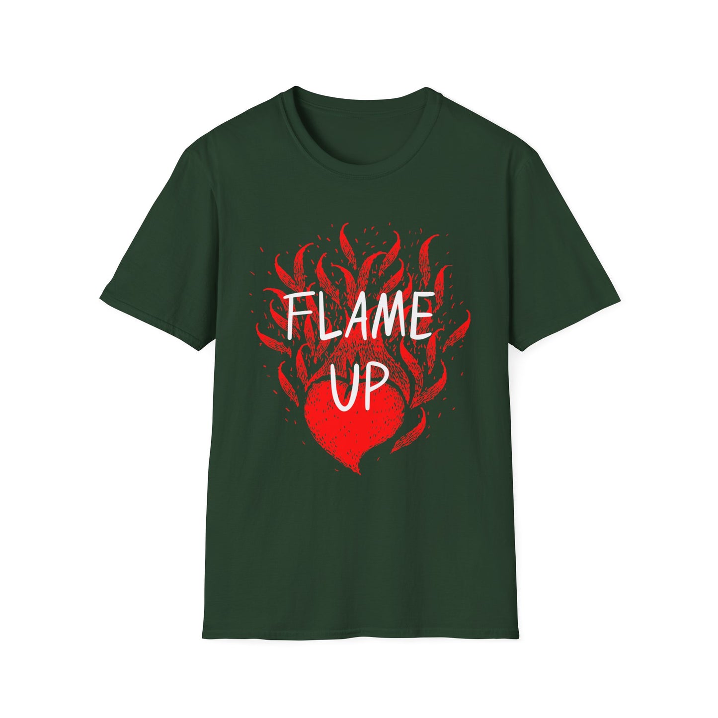 Fiery Motivation Unisex T-Shirt, Flame Up Graphic Tee, Gift for Fitness Lovers, Workout Apparel, Casual Wear