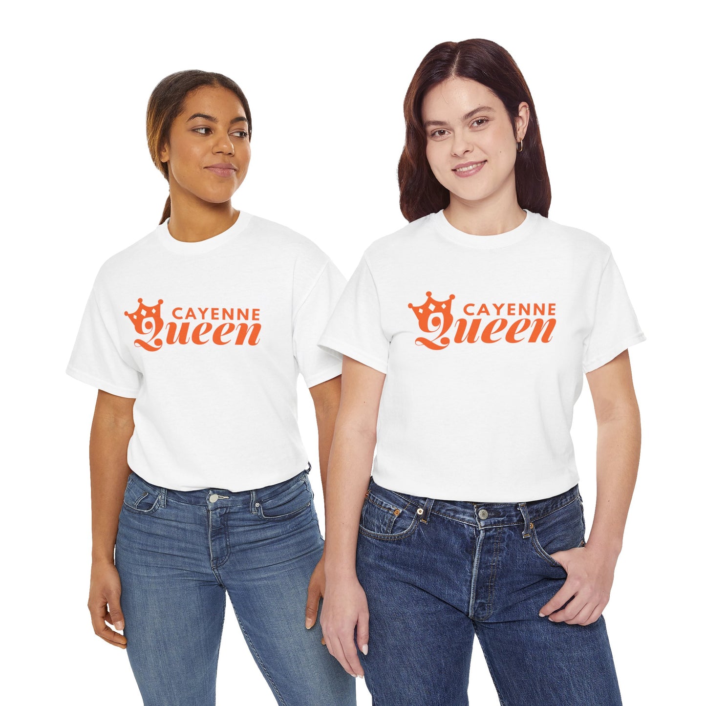 Cayenne Queen Unisex Heavy Cotton Tee, Casual Wear, Gift for Her, Birthday Shirt, Fun Quote Tee, Soft Cotton Top