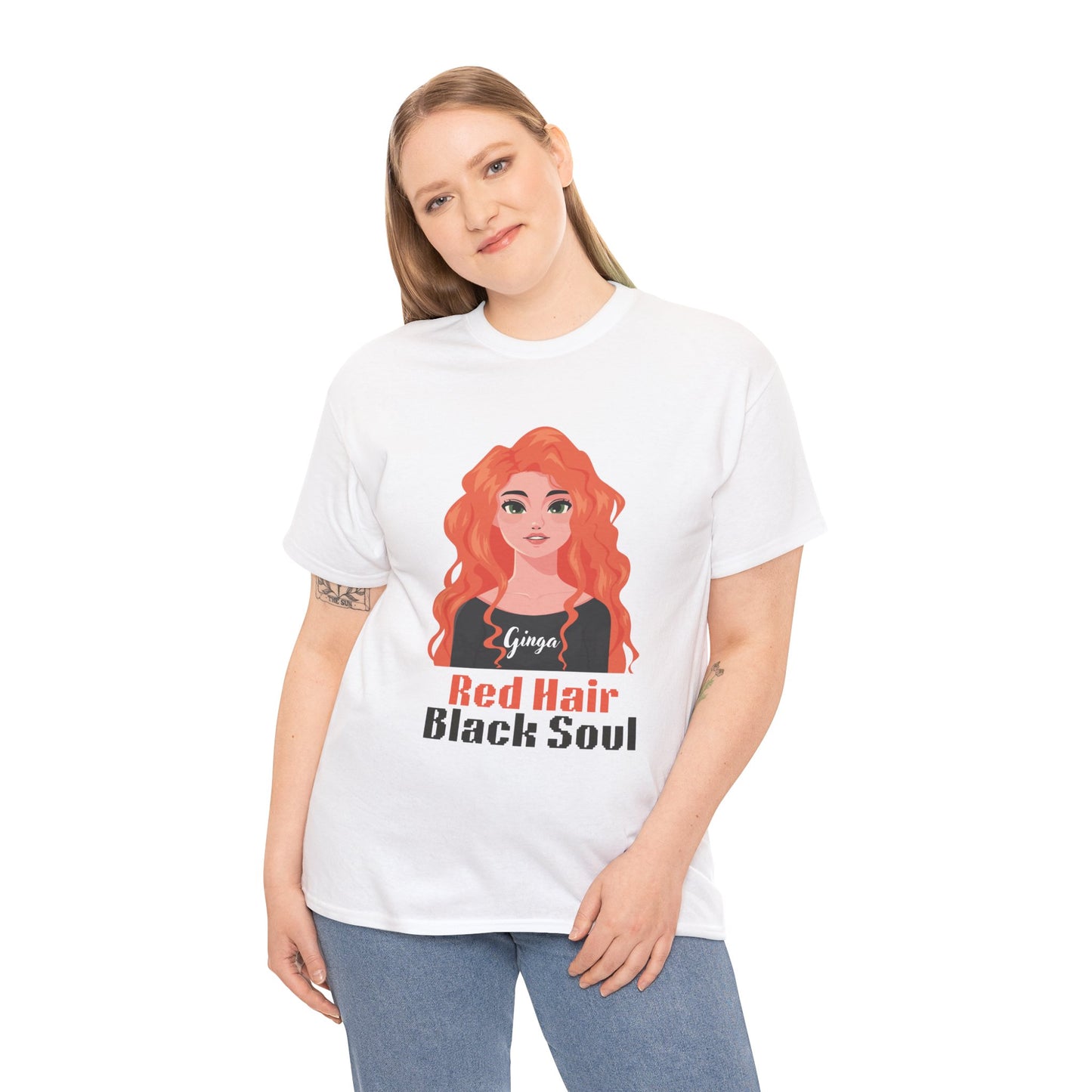 Red Hair, Black Soul Unisex Tee - Perfect Gift for Redheads, Unique Ginger Apparel, Casual Lifestyle, Fun Love Tee