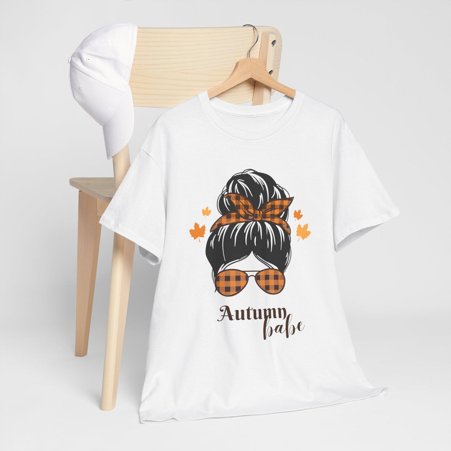 Autumn Vibes Cotton Tee, Fall Fashion, Seasonal Shirt, Gift for Her, Cozy Outfit, Autumn Babe Design