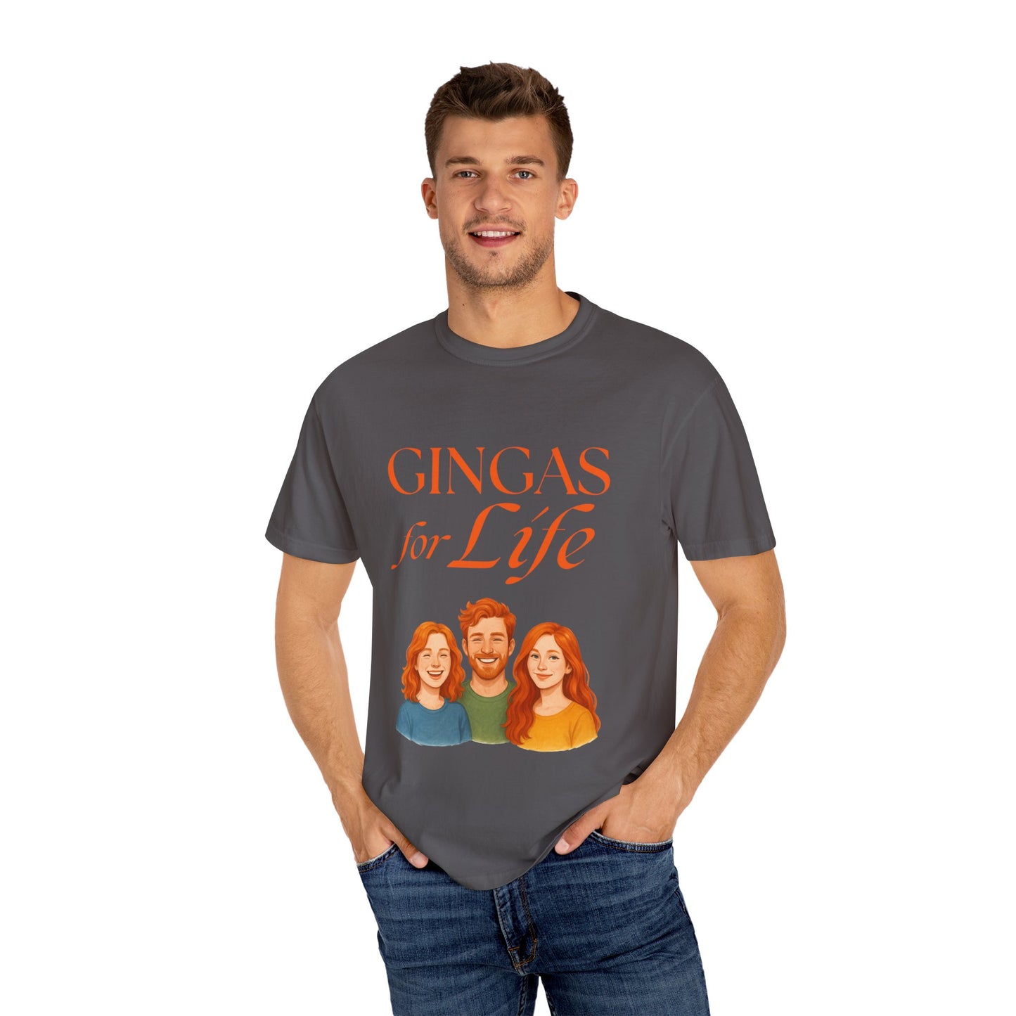 Gingas for Life T-Shirt, Fun T-Shirt for Redheads, Unisex Gift for Friends, Casual Wear, Celebration Tee