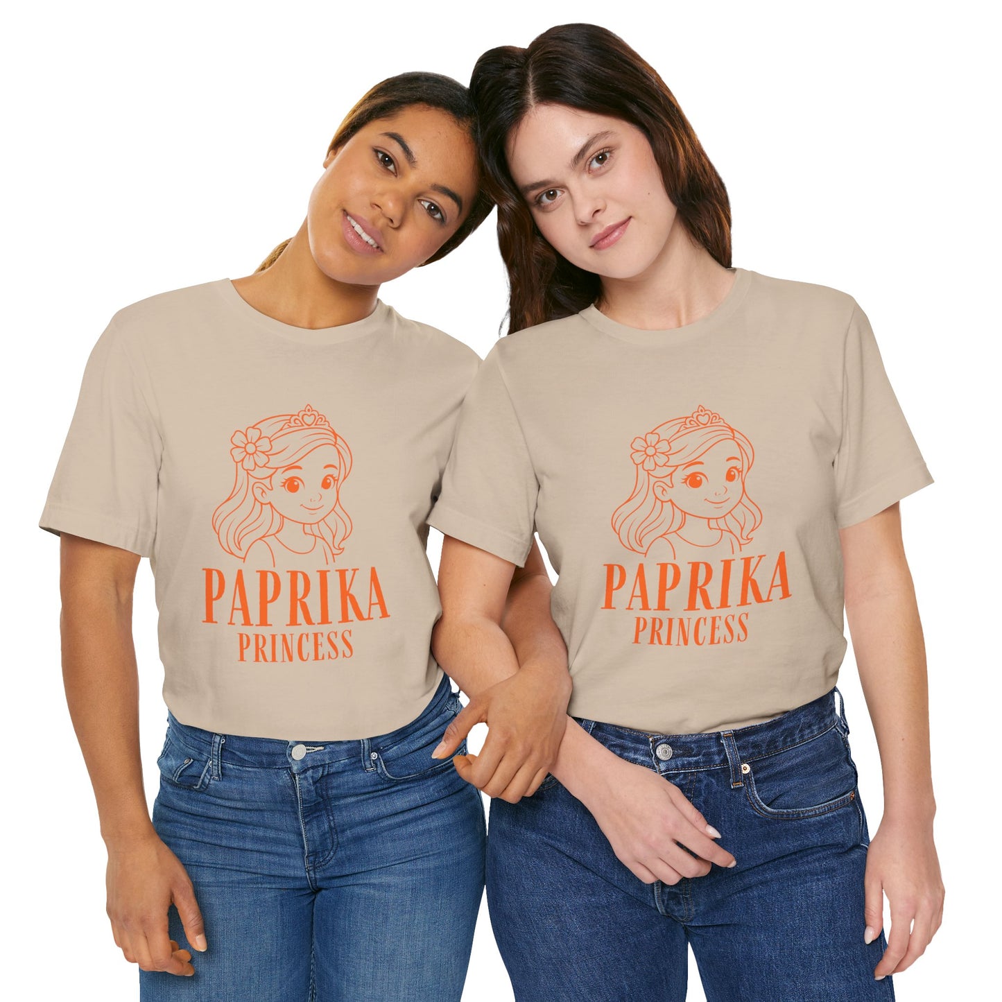 Paprika Princess Unisex Tee - Cute Graphic T-Shirt for Girls, Fun Casual Wear, Birthday Gift, Princess Theme, Gift for Kids