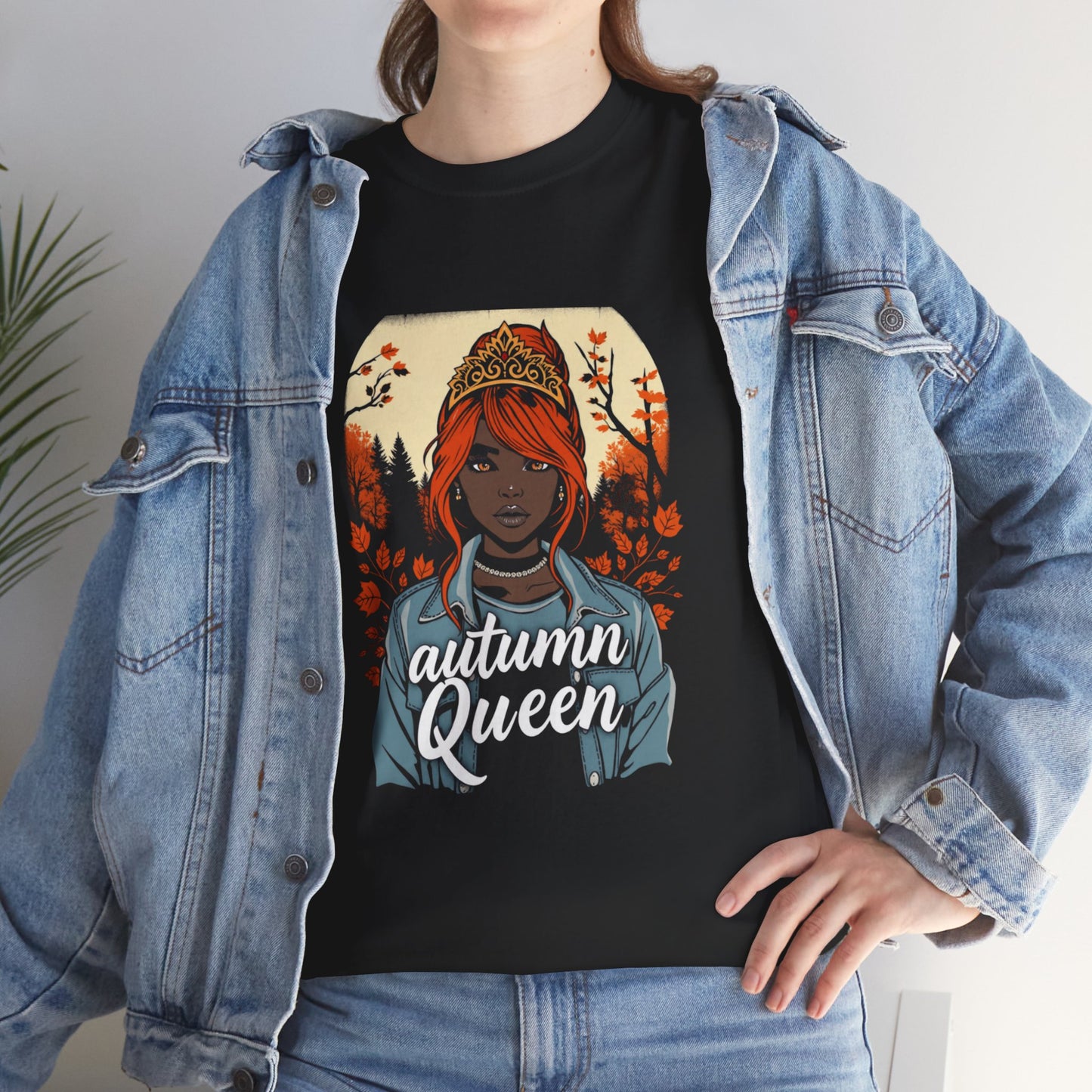 Autumn Queen Graphic Tee, Fall Fashion Shirt, Cozy T-Shirt, Gift for Her, Seasonal Apparel, Streetwear Style, Unisex Top