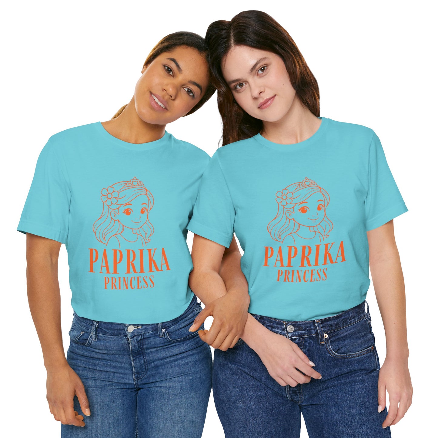 Paprika Princess Unisex Tee - Cute Graphic T-Shirt for Girls, Fun Casual Wear, Birthday Gift, Princess Theme, Gift for Kids