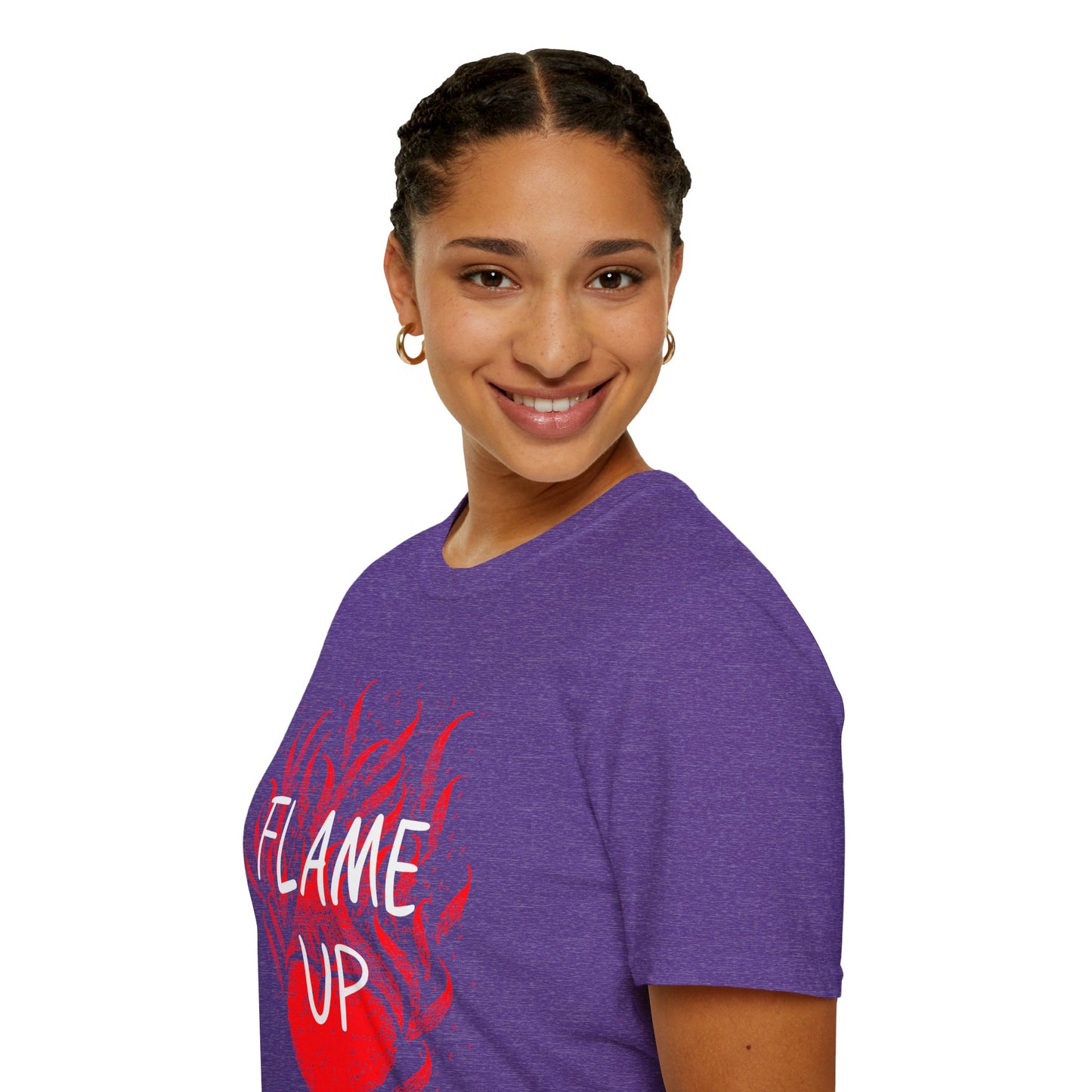 Fiery Motivation Unisex T-Shirt, Flame Up Graphic Tee, Gift for Fitness Lovers, Workout Apparel, Casual Wear