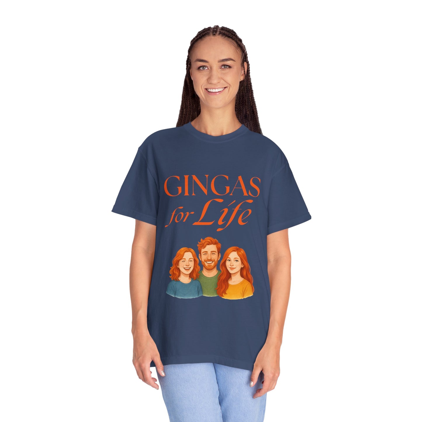Gingas for Life T-Shirt, Fun T-Shirt for Redheads, Unisex Gift for Friends, Casual Wear, Celebration Tee