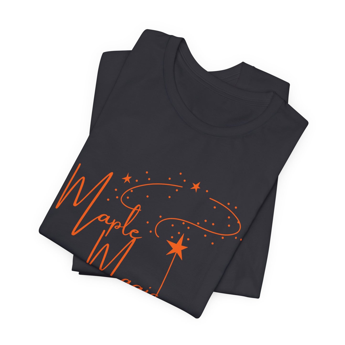 Maple Magic Unisex Tee, Cute Graphic Shirt, Fall Apparel, Seasonal Gift, Nature Lover T-Shirt, Cozy Vibes Fashion