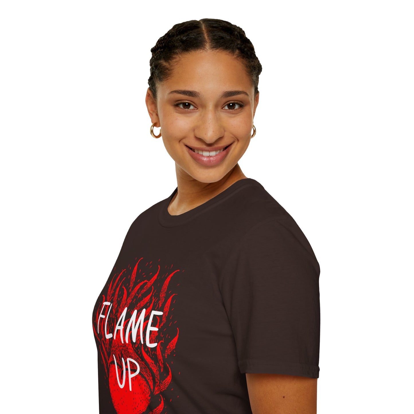 Fiery Motivation Unisex T-Shirt, Flame Up Graphic Tee, Gift for Fitness Lovers, Workout Apparel, Casual Wear