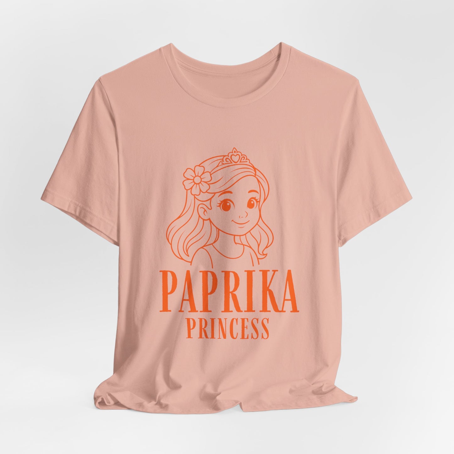 Paprika Princess Unisex Tee - Cute Graphic T-Shirt for Girls, Fun Casual Wear, Birthday Gift, Princess Theme, Gift for Kids