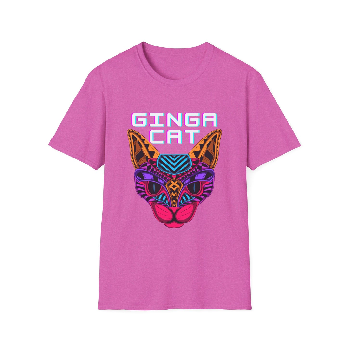 Vibrant Ginga Cat T-Shirt | Unisex Tee, Cat Lover Gift, Colorful Graphic Tee, Fun Fashion, Unique Casual Wear