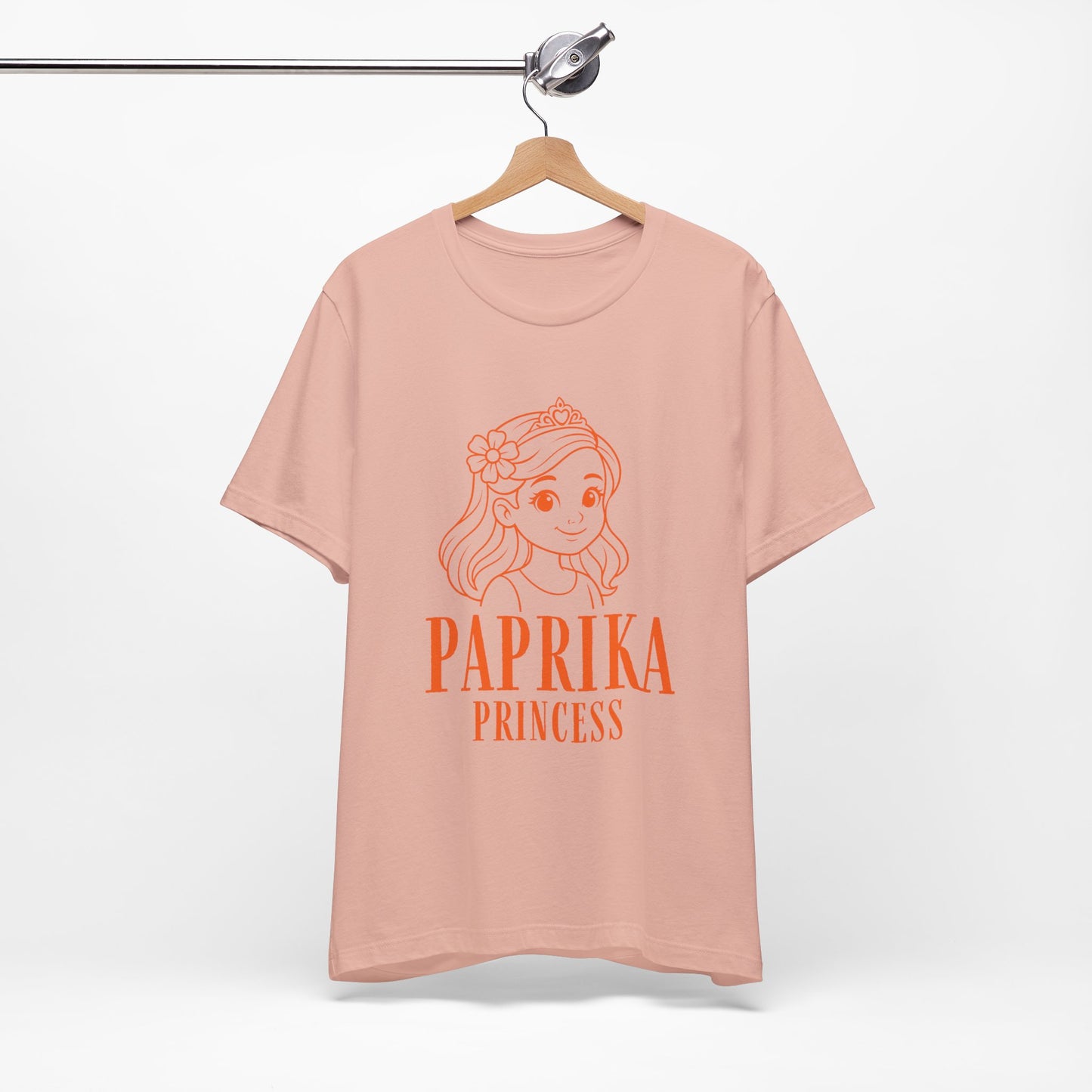 Paprika Princess Unisex Tee - Cute Graphic T-Shirt for Girls, Fun Casual Wear, Birthday Gift, Princess Theme, Gift for Kids
