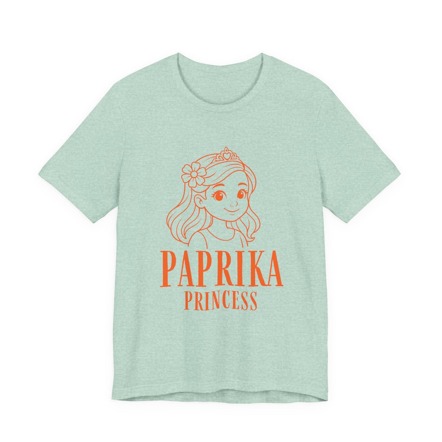 Paprika Princess Unisex Tee - Cute Graphic T-Shirt for Girls, Fun Casual Wear, Birthday Gift, Princess Theme, Gift for Kids
