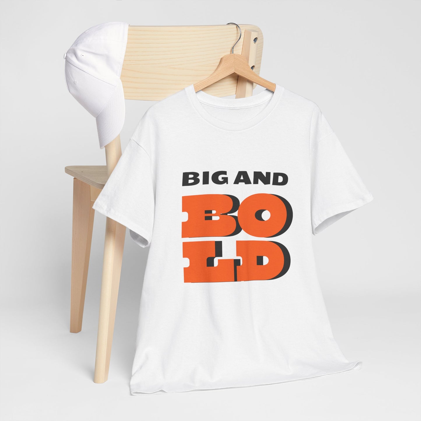 Big and Bold Unisex Heavy Cotton Tee, Casual Wear, Street Style, Gift for Him/Her, Everyday Comfort, Graphic Tee