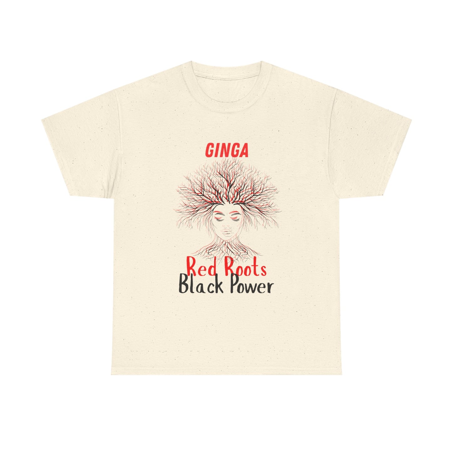 Empowering Art Tee: GINGA, Red Boots, Black Power, Unisex Cotton Shirt, Black History Month, Gifts for Activists, Statement Apparel