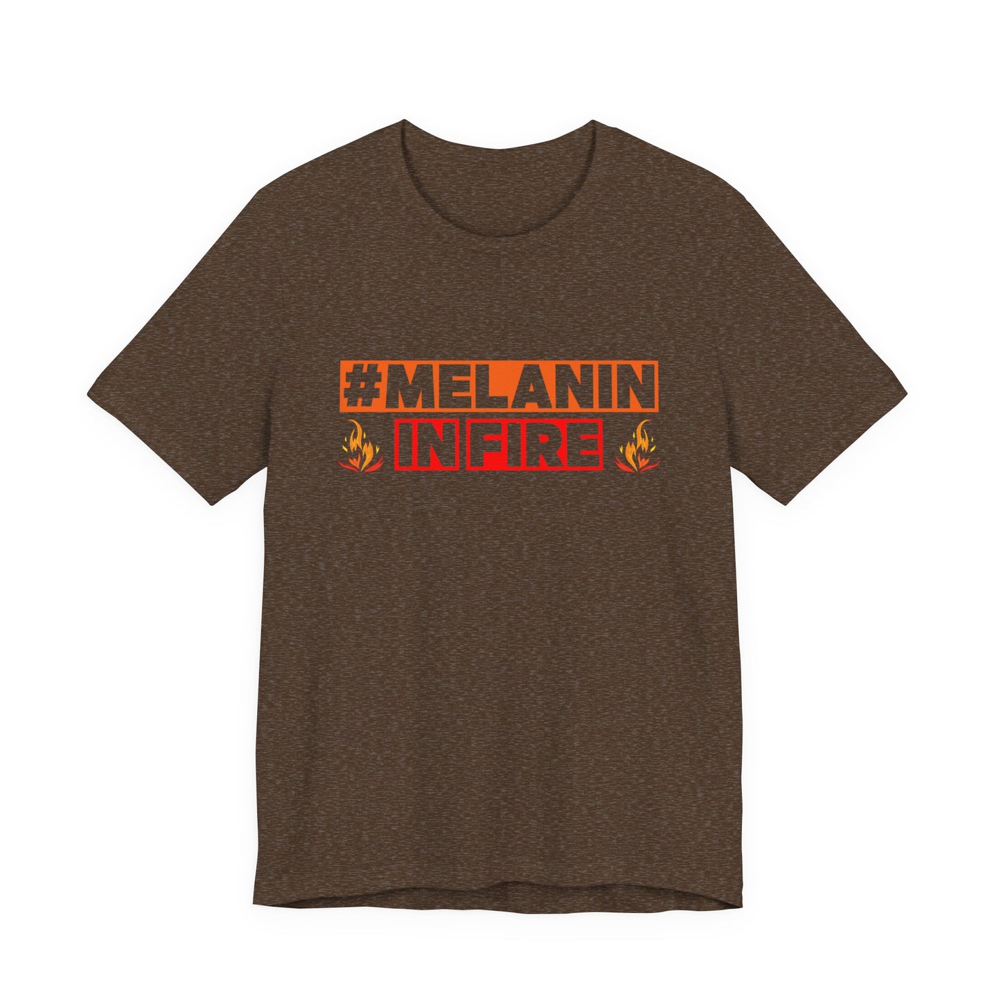 #MELANIN IN FIRE Unisex Jersey Tee, Summer Fashion, Afrocentric Shirt, Gift for Her, All-Occasion Top, Urban Lifestyle Wear