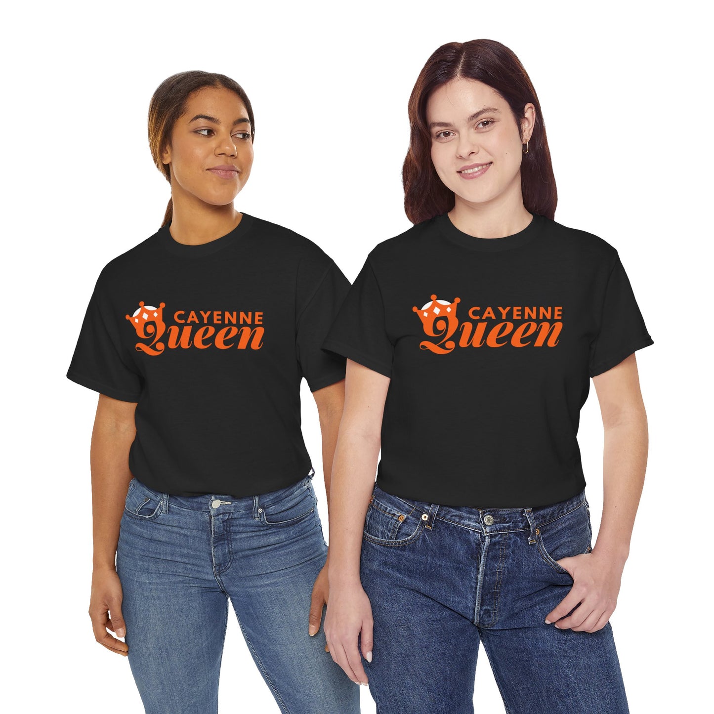 Cayenne Queen Unisex Heavy Cotton Tee, Casual Wear, Gift for Her, Birthday Shirt, Fun Quote Tee, Soft Cotton Top