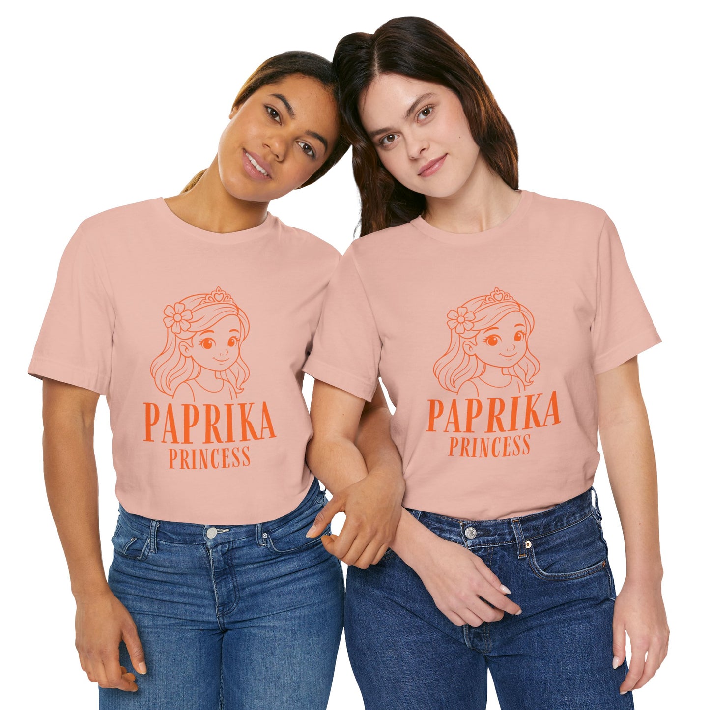 Paprika Princess Unisex Tee - Cute Graphic T-Shirt for Girls, Fun Casual Wear, Birthday Gift, Princess Theme, Gift for Kids