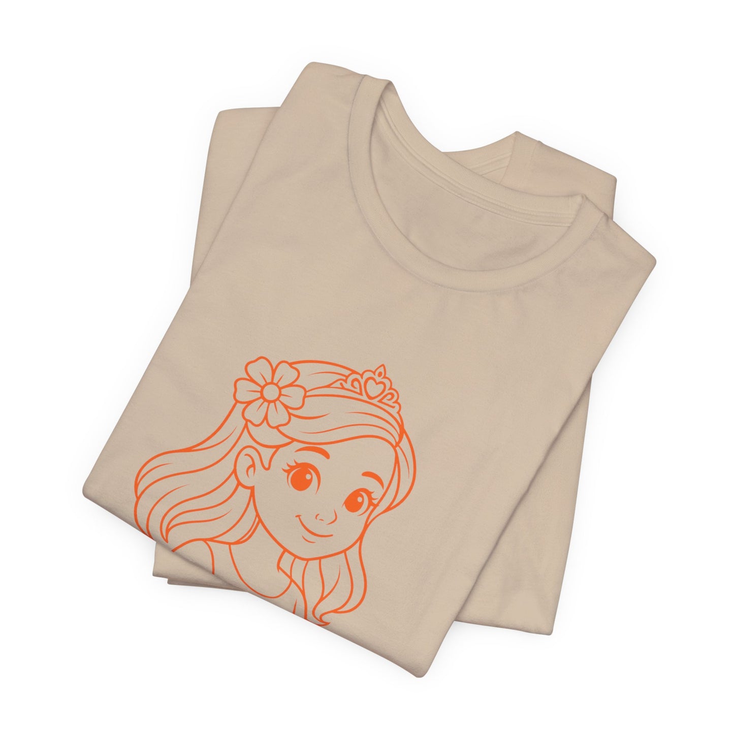 Paprika Princess Unisex Tee - Cute Graphic T-Shirt for Girls, Fun Casual Wear, Birthday Gift, Princess Theme, Gift for Kids