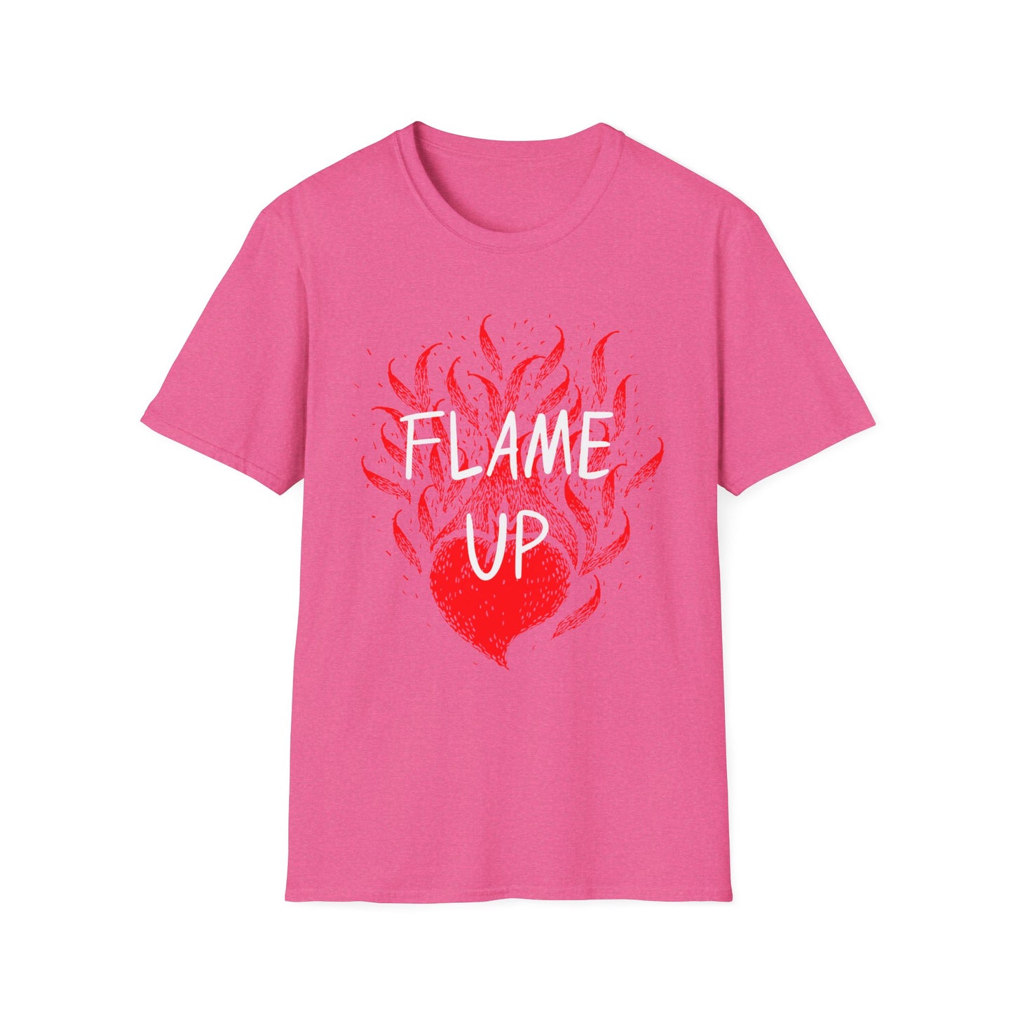 Fiery Motivation Unisex T-Shirt, Flame Up Graphic Tee, Gift for Fitness Lovers, Workout Apparel, Casual Wear