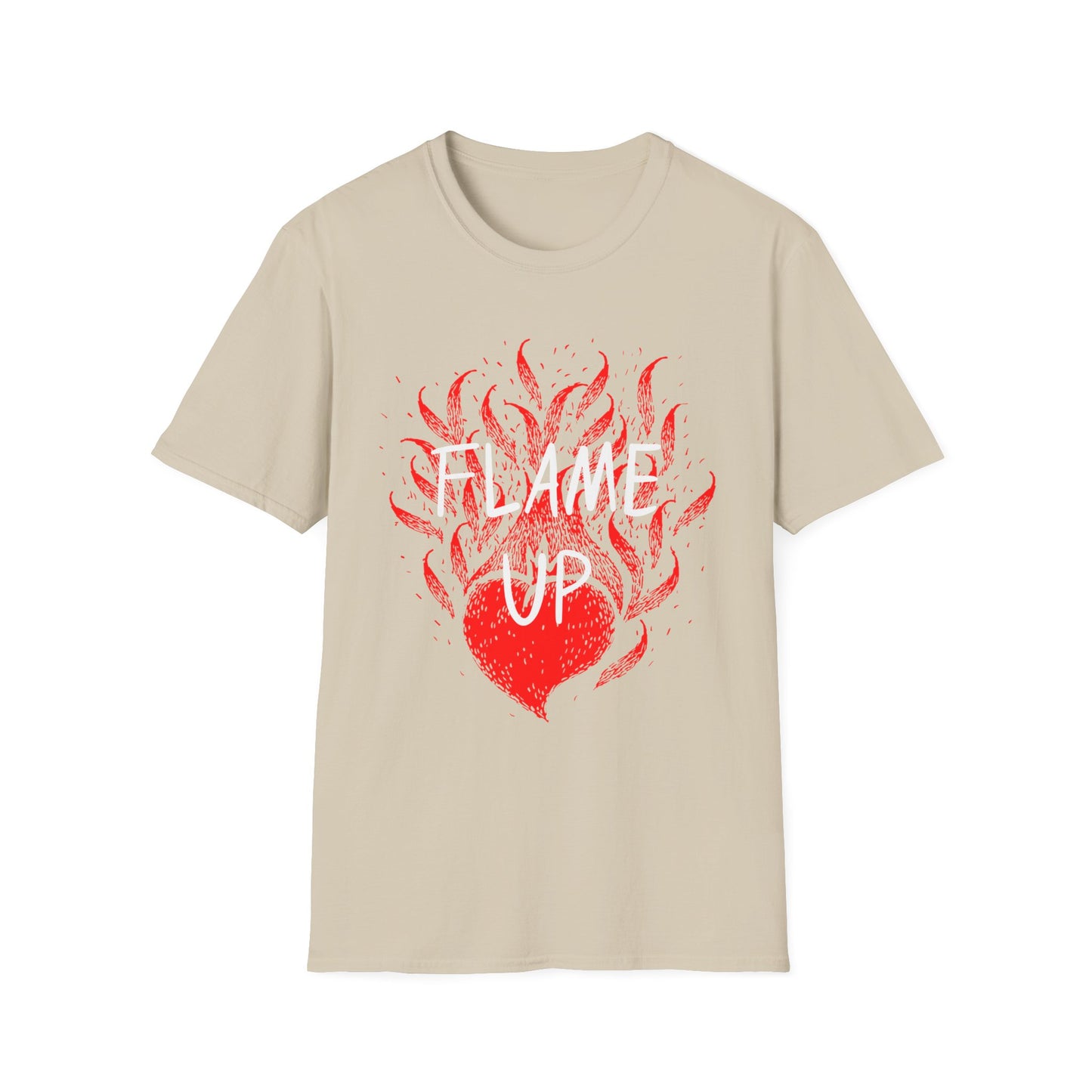 Fiery Motivation Unisex T-Shirt, Flame Up Graphic Tee, Gift for Fitness Lovers, Workout Apparel, Casual Wear