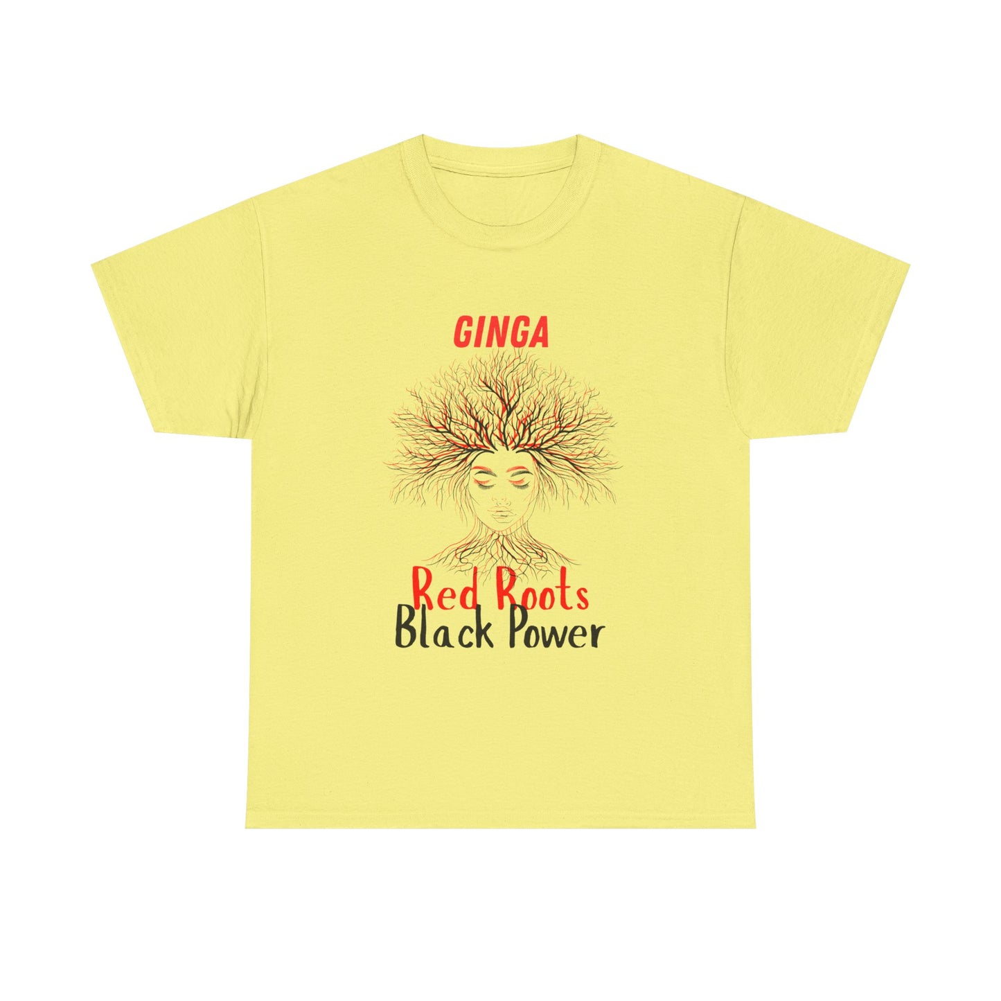 Empowering Art Tee: GINGA, Red Boots, Black Power, Unisex Cotton Shirt, Black History Month, Gifts for Activists, Statement Apparel