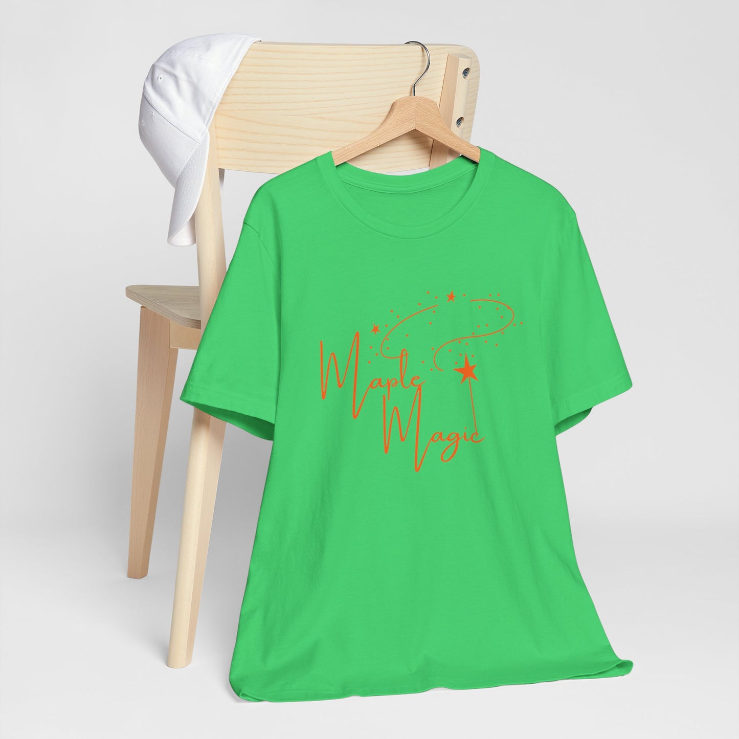 Maple Magic Unisex Tee, Cute Graphic Shirt, Fall Apparel, Seasonal Gift, Nature Lover T-Shirt, Cozy Vibes Fashion