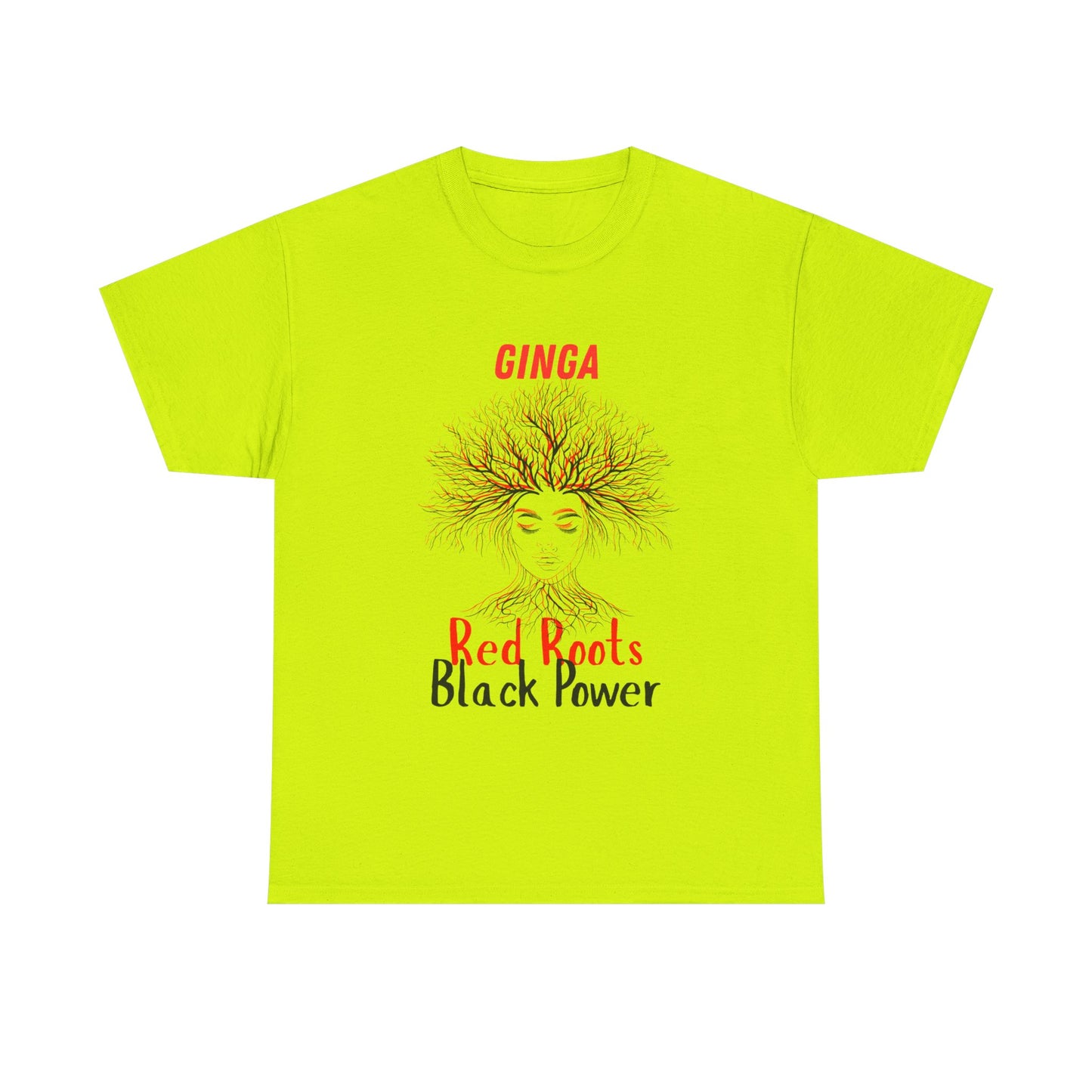 Empowering Art Tee: GINGA, Red Boots, Black Power, Unisex Cotton Shirt, Black History Month, Gifts for Activists, Statement Apparel